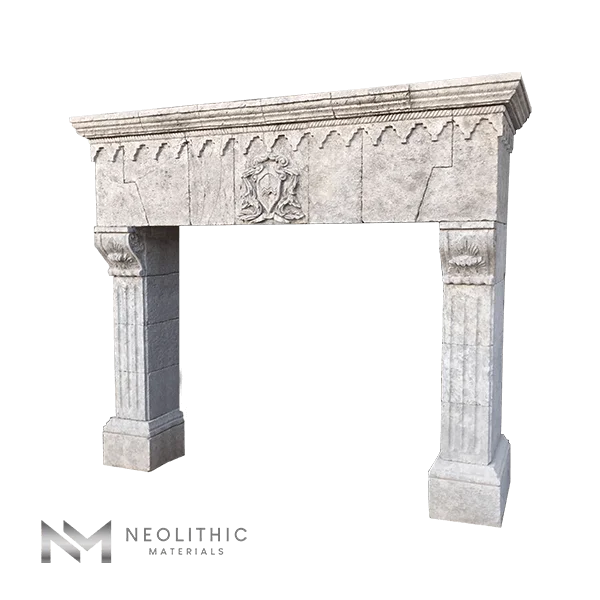 Reclaimed Limestone Mantel - Image 2